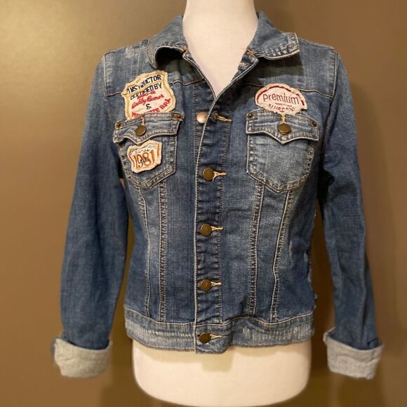 2.1 Blue Jean Jacket Girls Size Large - Picture 2 of 15